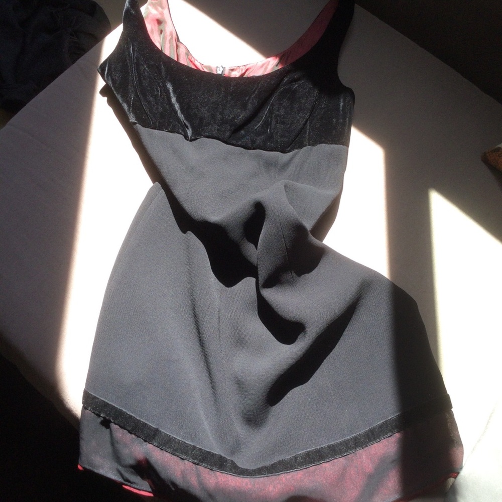 COPY - Nanette Lepore Black Cocktail Dress velvet LBD